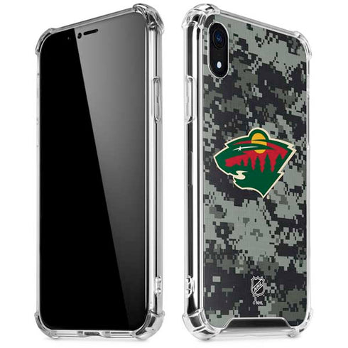 NHL Minnesota Wild Camo iPhone XR Clear Case