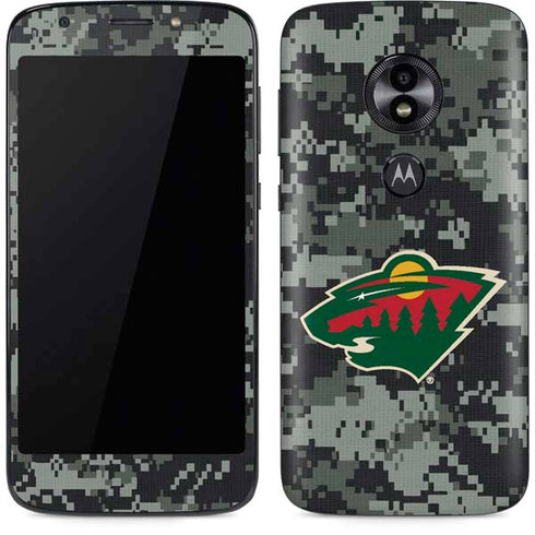 NHL Minnesota Wild Camo Moto E5 Play Skin