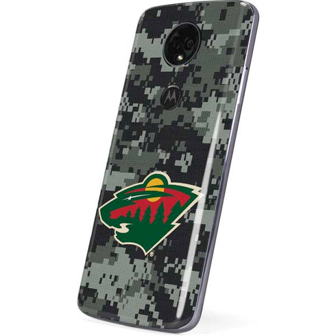 NHL Minnesota Wild Camo Moto E5 Plus Skin