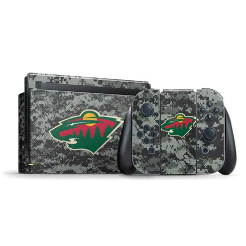 NHL Minnesota Wild Camo Nintendo Switch Bundle Skin