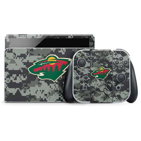 NHL Minnesota Wild Camo Nintendo Switch OLED (2021) Skin