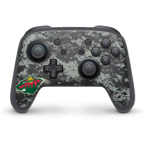 NHL Minnesota Wild Camo Nintendo Switch Pro Controller Skin