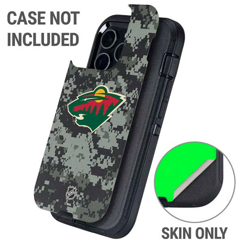 NHL Minnesota Wild Camo Otterbox Defender iPhone Skin