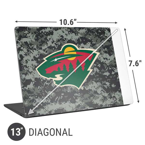 NHL Minnesota Wild Camo Universal Laptop 13in (10.6 x 7.6in) Skin