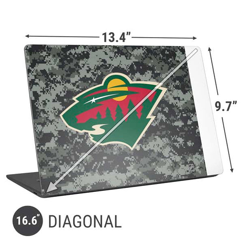 NHL Minnesota Wild Camo Universal Laptop 16.6in (13.4 x 9.7in) Skin