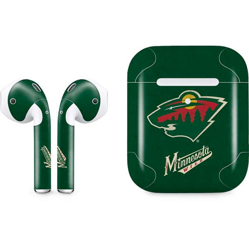 NHL Minnesota Wild Distressed Apple AirPods 2 Skin