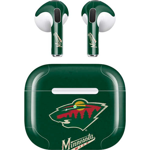 NHL Minnesota Wild Distressed Apple AirPods (3rd Gen 2021) Skin