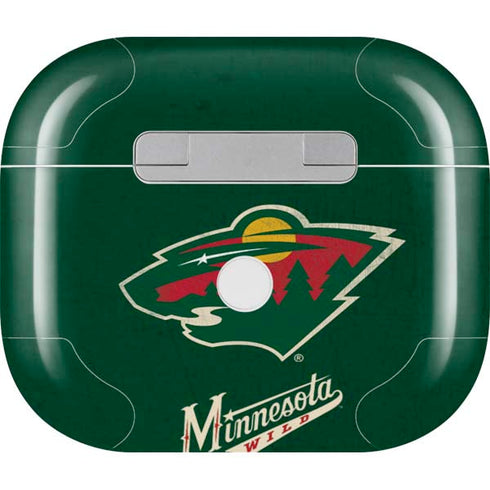NHL Minnesota Wild Distressed Apple AirPods (3rd Gen 2021) Skin