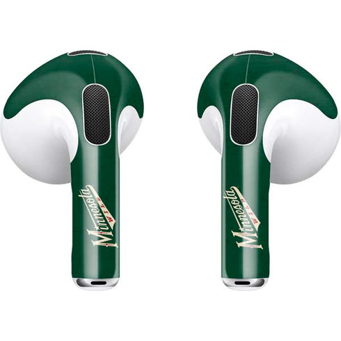 NHL Minnesota Wild Distressed Apple AirPods (3rd Gen 2021) Skin