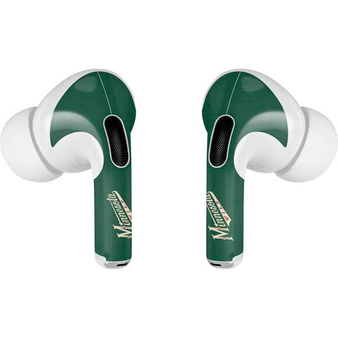 NHL Minnesota Wild Distressed Apple AirPods Pro Skin