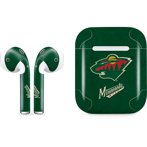 NHL Minnesota Wild Distressed Apple AirPods Skin