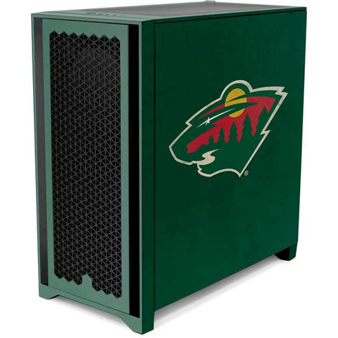 NHL Minnesota Wild Distressed Corsair 4000D Tempered Glass Mid-Tower ATX Case Skin
