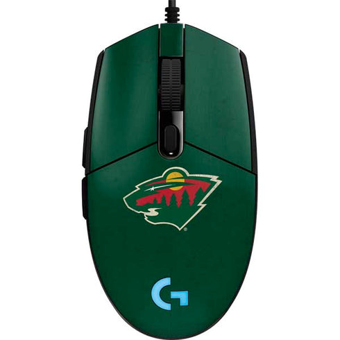 NHL Minnesota Wild Distressed G203 Prodigy RGB Wired Gaming Mouse Skin