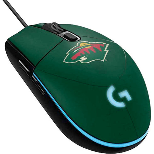 NHL Minnesota Wild Distressed G203 Prodigy RGB Wired Gaming Mouse Skin