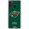 NHL Minnesota Wild Distressed Galaxy A21 Clear Case