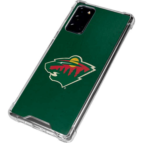 NHL Minnesota Wild Distressed Galaxy Note20 5G Clear Case
