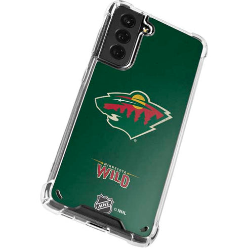 NHL Minnesota Wild Distressed Galaxy S21 5G Clear Case