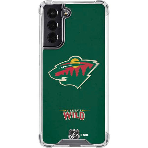 NHL Minnesota Wild Distressed Galaxy S22 Clear Case