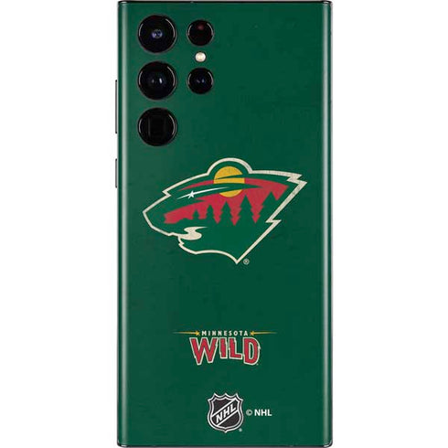 NHL Minnesota Wild Distressed Galaxy S22 Ultra Skin