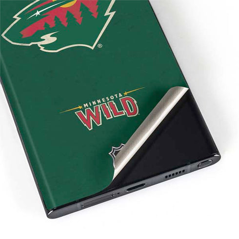 NHL Minnesota Wild Distressed Galaxy S22 Ultra Skin