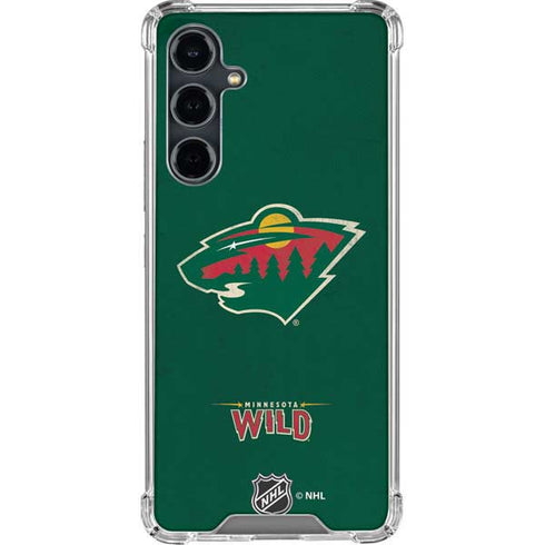 NHL Minnesota Wild Distressed Galaxy S23 FE Clear Case