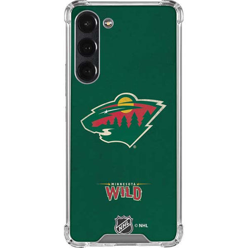 NHL Minnesota Wild Distressed Galaxy S23 Plus Clear Case