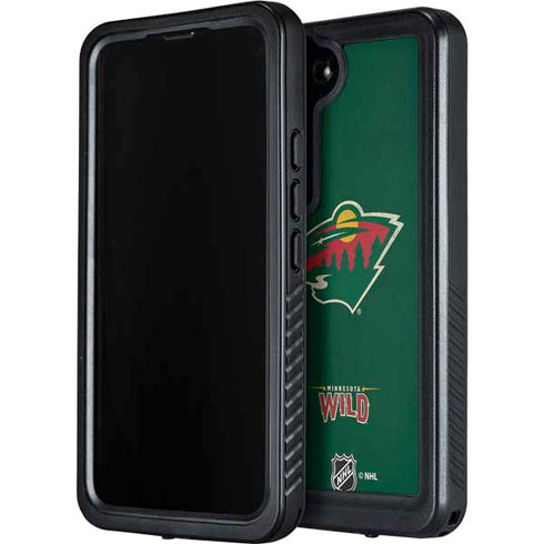 NHL Minnesota Wild Distressed Galaxy S23 Waterproof Case