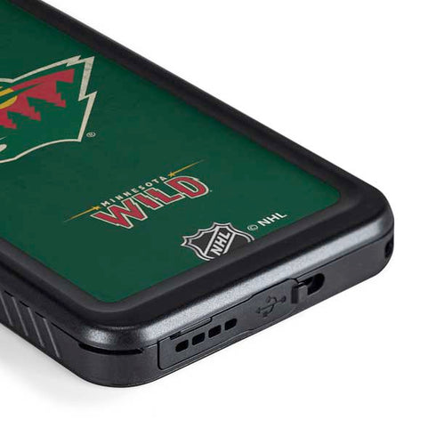 NHL Minnesota Wild Distressed Galaxy S23 Waterproof Case