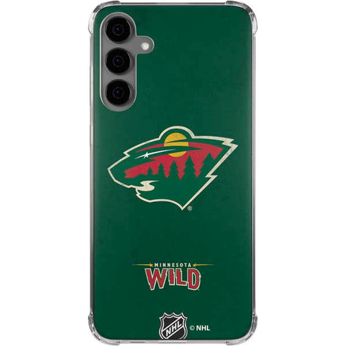 NHL Minnesota Wild Distressed Galaxy S24 Plus Clear Case