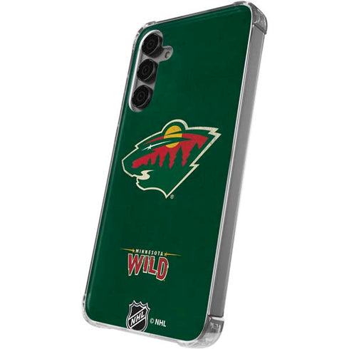 NHL Minnesota Wild Distressed Galaxy S24 Plus Clear Case