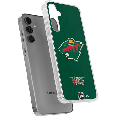 NHL Minnesota Wild Distressed Galaxy S24 Plus Clear Case