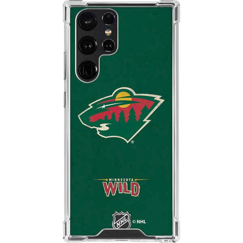 NHL Minnesota Wild Distressed Galaxy S24 Ultra Clear Case