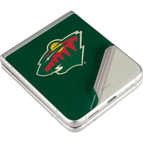 NHL Minnesota Wild Distressed Galaxy Z Flip3 5G Skin