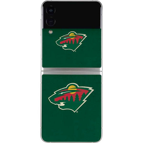 NHL Minnesota Wild Distressed Galaxy Z Flip4 5G Skin