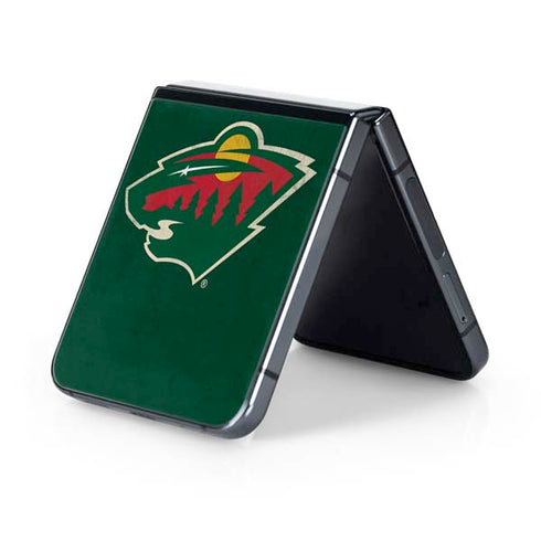 NHL Minnesota Wild Distressed Galaxy Z Flip5 5G Skin