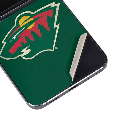 NHL Minnesota Wild Distressed Galaxy Z Flip5 5G Skin