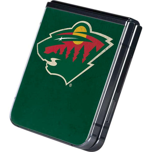 NHL Minnesota Wild Distressed Galaxy Z Flip5 5G Skin