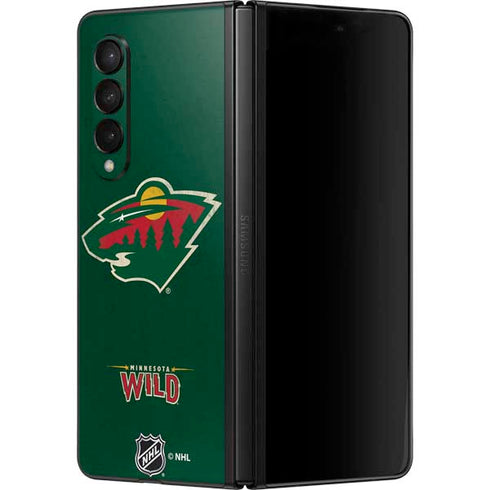 NHL Minnesota Wild Distressed Galaxy Z Fold3 5G Skin
