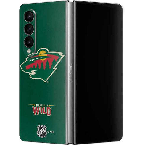 NHL Minnesota Wild Distressed Galaxy Z Fold4 5G Skin