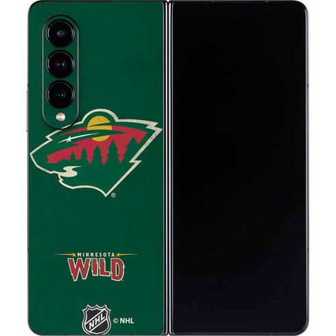 NHL Minnesota Wild Distressed Galaxy Z Fold4 5G Skin