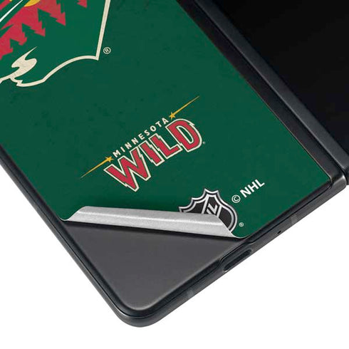 NHL Minnesota Wild Distressed Galaxy Z Fold4 5G Skin