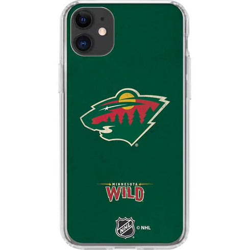 NHL Minnesota Wild Distressed iPhone 11 Clear Case