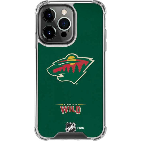 NHL Minnesota Wild Distressed iPhone 13 Pro Clear Case
