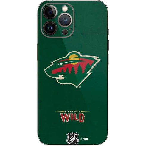 NHL Minnesota Wild Distressed iPhone 13 Pro Max Skin