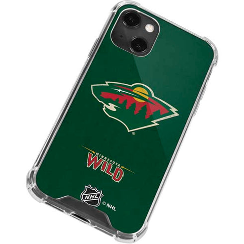 NHL Minnesota Wild Distressed iPhone 14 Plus Clear Case