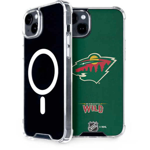 NHL Minnesota Wild Distressed iPhone 15 Plus MagSafe Case