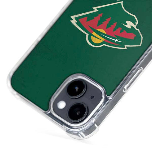 NHL Minnesota Wild Distressed iPhone 15 Plus MagSafe Case