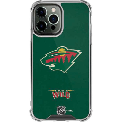 NHL Minnesota Wild Distressed iPhone 14 Pro Max Clear Case