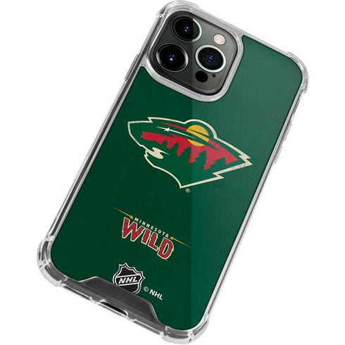 NHL Minnesota Wild Distressed iPhone 15 Pro Max Clear Case