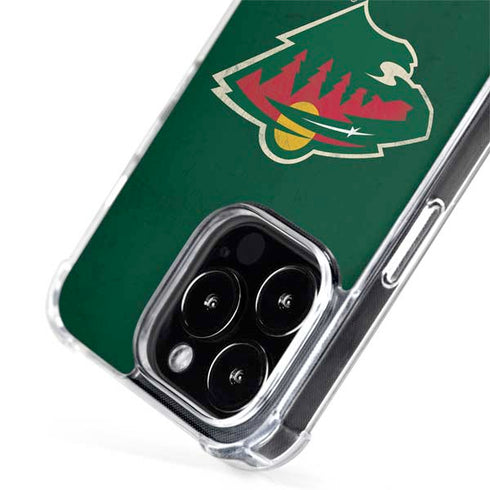 NHL Minnesota Wild Distressed iPhone 15 Pro Max MagSafe Case